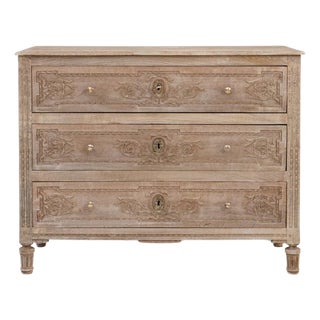 19th Century French Gustavian Oak Chest of Drawers For Sale