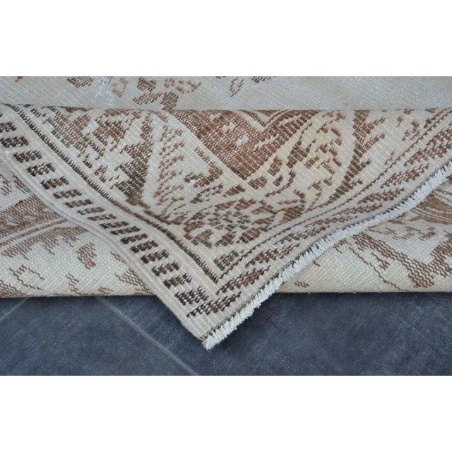 1960s 1960s Beige Floor Rug For Sale - Image 5 of 11