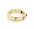 This gorgeous bracelet is crafted from 18k yellow gold with a polished finish. The front center of the bangle has a round...