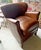 Vintage Brazilian Leather Armchair with Antique Brass Studs For Sale - Image 16 of 17
