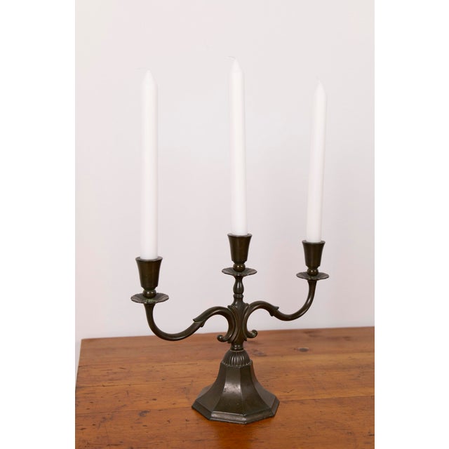 Large Model 155 Candelabras in Disko Metal by Just Andersen, 1930s, Set of 2 For Sale - Image 11 of 18