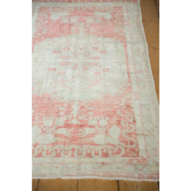 Old New House Vintage Distressed Oushak Rug Runner - 2'7" x 4'9" For Sale - Image 4 of 9