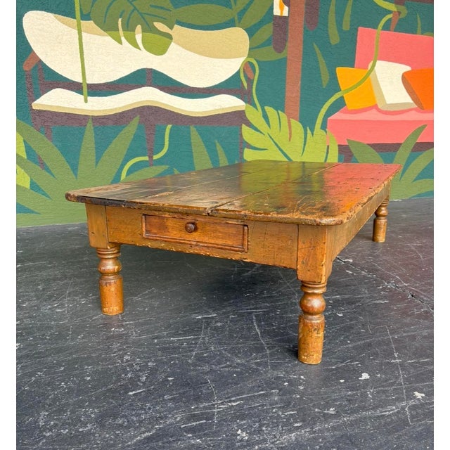 Rustic European Primitive Coffee Table For Sale - Image 3 of 16