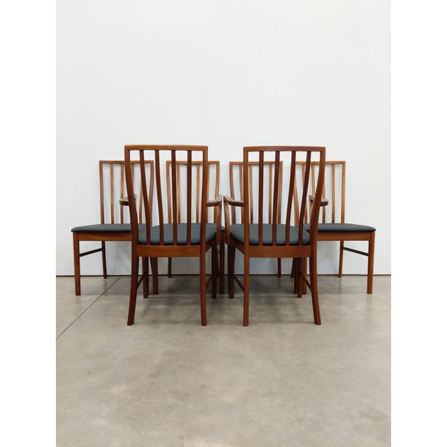 Set of 6 authentic vintage mid century modern dining chairs. By A.H. McIntosh Ltd. (unmarked). Dated October 1972 on...