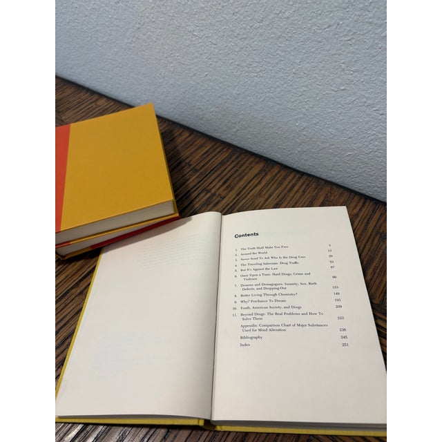 Vintage Citrus Monochromatic Hardcover Book Stack - Set of 3 - Tangerine Orange & Lemon Yellow - Mid-Century Nyc Counterculture Decor For Sale - Image 10 of 12