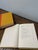 Vintage Citrus Monochromatic Hardcover Book Stack - Set of 3 - Tangerine Orange & Lemon Yellow - Mid-Century Nyc Counterculture Decor For Sale - Image 10 of 12