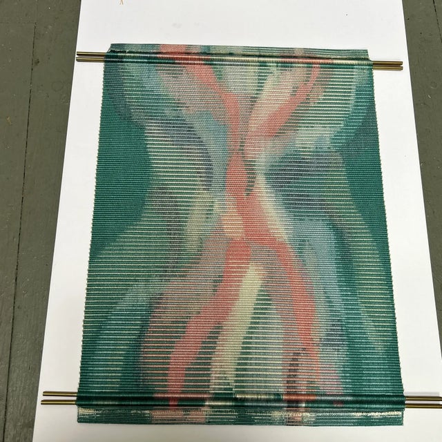 Abstract 1980’s Original Abstract Dancing Figures Woven Tapestry For Sale - Image 3 of 3