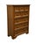 French Country Thomasville Impressions Wyndam Hill Collection Solid Oak Country French 40" Chest of Drawers 26411-510 For Sale - Image 3 of 11