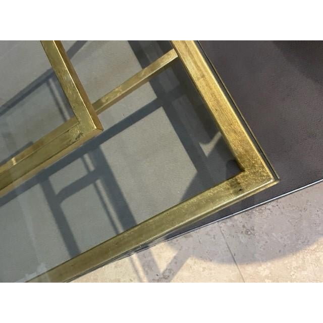 Kravet Kravet Brass and Glass Cocktail Table For Sale - Image 4 of 4