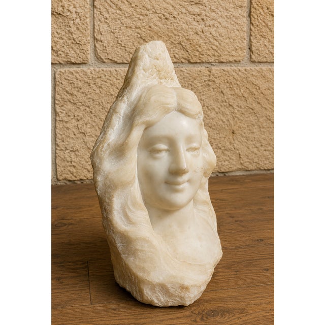 Stone Marble Female Bust Sculpture from Lebrun, 1800s For Sale - Image 7 of 7