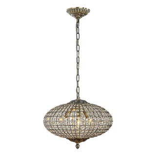 Aloadecor 17 Inch 3-Light Antique Bronze With Vintage Patina Dimmable Retro French Handcrafted Crystals Chandelier With Adjustable Chain For Sale