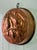 Very large vintage decorative hammered copper mold featuring branches with pears and peaches in relief. The round form,...