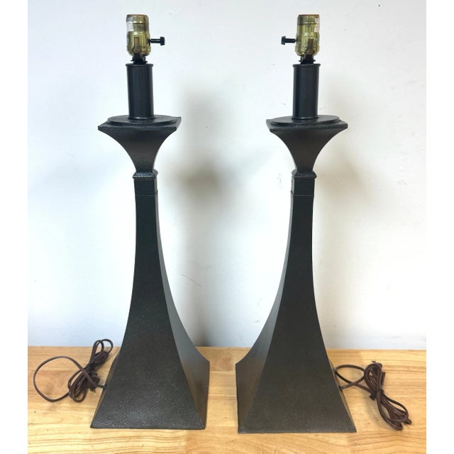 Pair of Sculptural Lamps by Stewart Ross James for Hansen, C. 1970s For Sale In West Palm - Image 6 of 10
