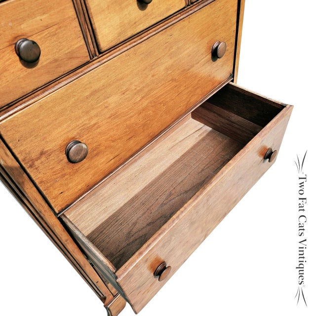 Mid-20th Century Maple "Chest-O-Lite" Dresser & Secretary Desk Combo For Sale - Image 11 of 18