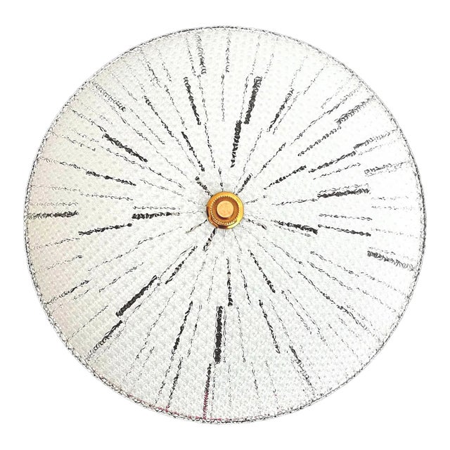 Modern Embossed Starburst Flush Light For Sale