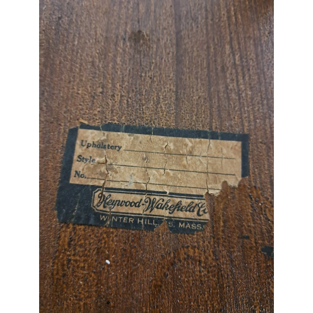 Antique Heywood Wakefield Wooden Stool For Sale - Image 13 of 13