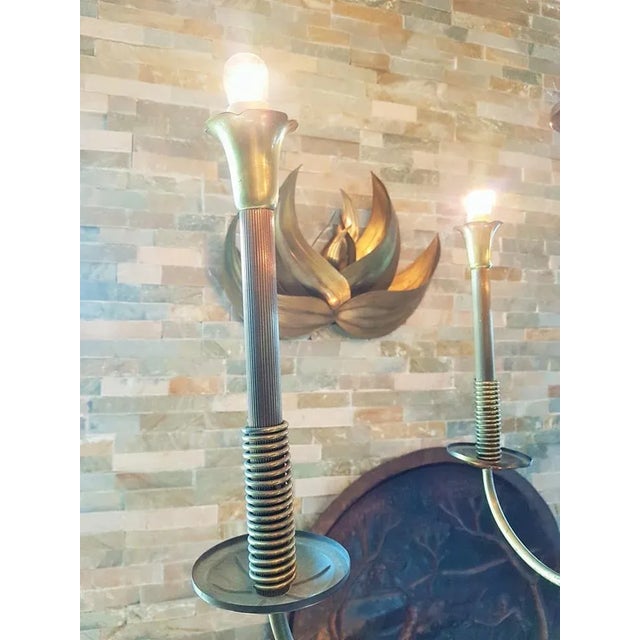 Mid-Century Italian Brass Chandelier, 1950s For Sale - Image 17 of 18