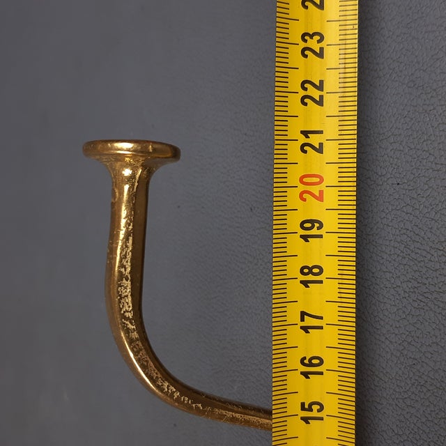 Lombard Brass Coat Hangers with Rose Baskets, Italy, 1960s, Set of 4 For Sale - Image 10 of 12