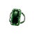 Traditional Natural Tourmaline Tsavorite Ring 7 14k Gold 6.77 TCW Certified For Sale - Image 3 of 11