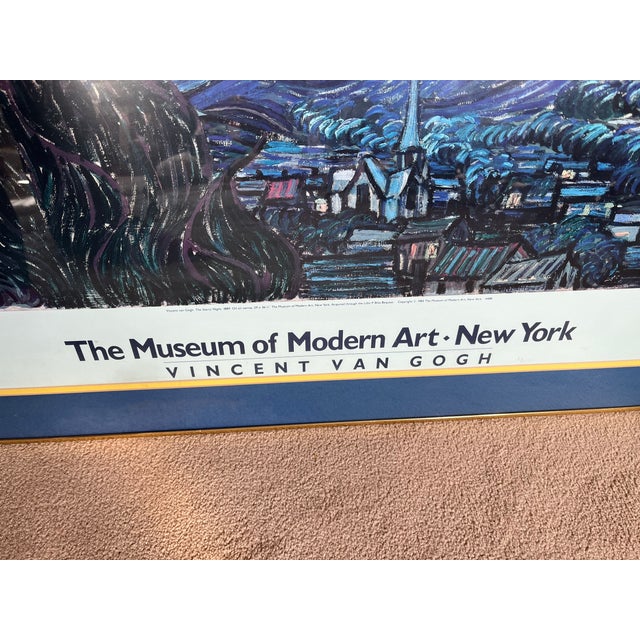 1980s Rare Moma Vincent Van Gogh 1085 Exhibition Poster - Double Matted and Framed For Sale - Image 5 of 8