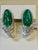 Modern 22 Ct Carved Emerald & 2 Ct Diamond Earrings 18 Karat White Gold Post Earrings For Sale - Image 3 of 8