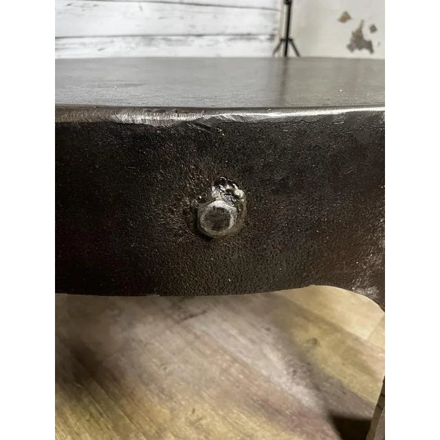 Metal Vintage Riveted Coffee Table For Sale - Image 7 of 12