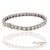 Contemporary Vintage 18k 750 White Gold Natural Diamond Engraved & Milgrain Tennis Bracelet For Sale - Image 3 of 13