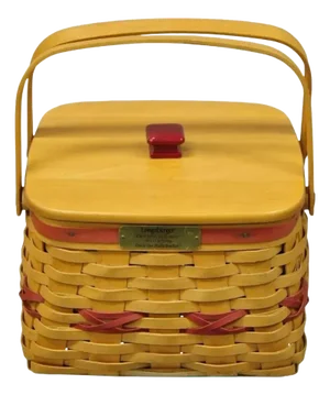 Vintage Longaberger Christmas Edition 2000 Edition Deck the Halls Basket With Lid