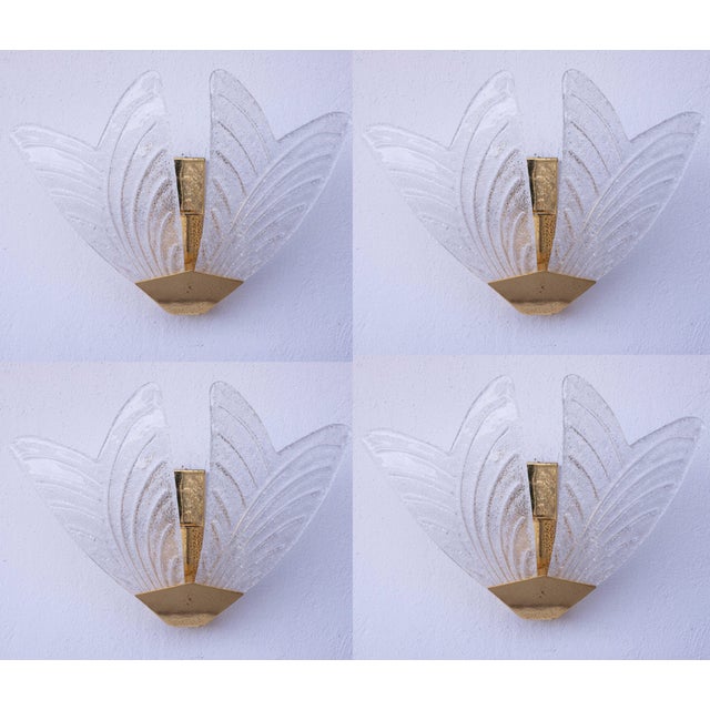 1970s Sorrento Murano Glass Ceiling Light and Wall Lights - 6 Piece Set For Sale - Image 9 of 12