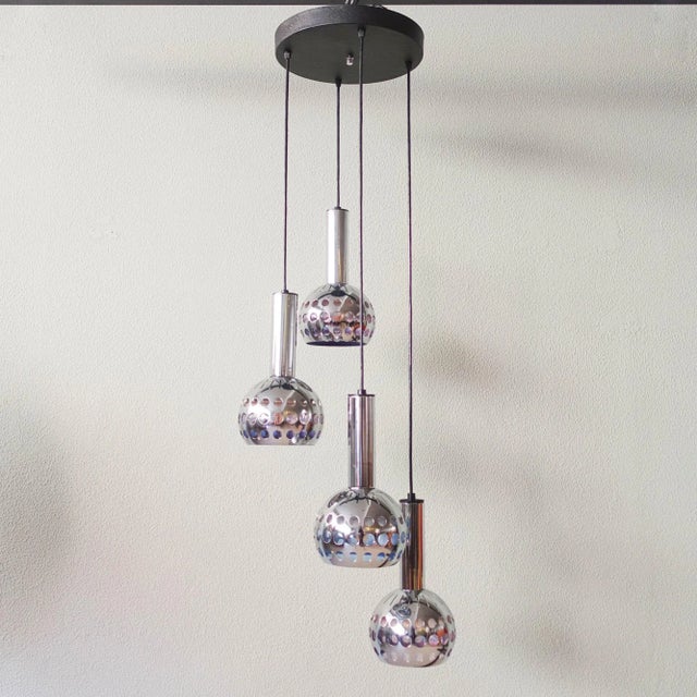 Model Symphonie 4-Shades Cascade Lamp by Euroline, 1970s For Sale - Image 15 of 15