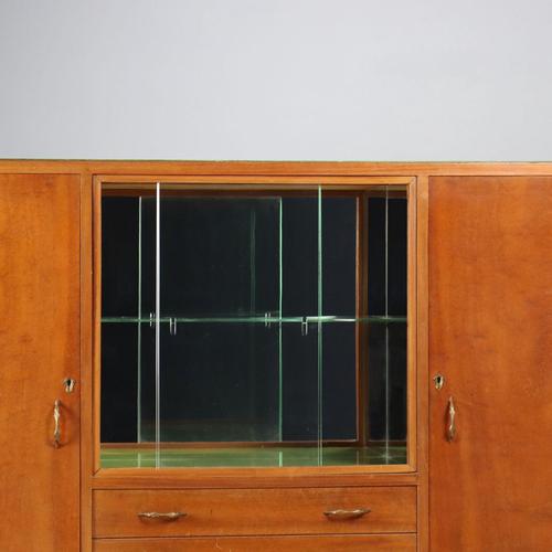 Vintage Burl Veneer Cupboard, Italy, 1960s For Sale - Image 5 of 14