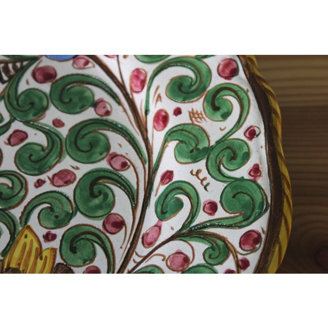 1930s Italian Ceramic Plate from Deruta, 1930s For Sale - Image 5 of 10