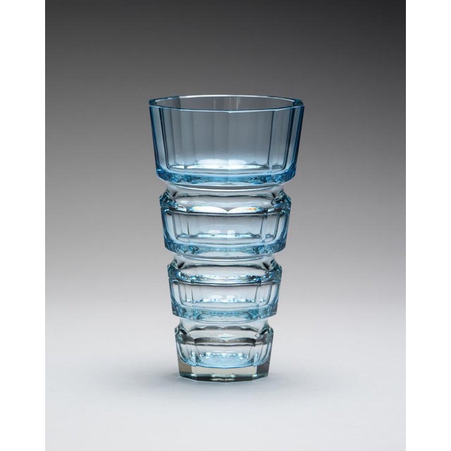 Blue Glass Vase from Moser, Late 20th Century For Sale - Image 3 of 11