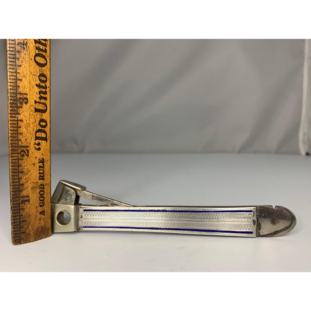 Vintage .935 Silver & Enamel Cigar Cutter, Rostfrei Hallmarked For Sale - Image 9 of 10