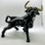 Black 1950's Ceramic Black Bull Figurine With White Horns, a Pair For Sale - Image 8 of 13