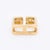1980s 1980s Jean Vendôme Square Ring in Yellow Gold and Diamonds, Size 4.5 For Sale - Image 5 of 6