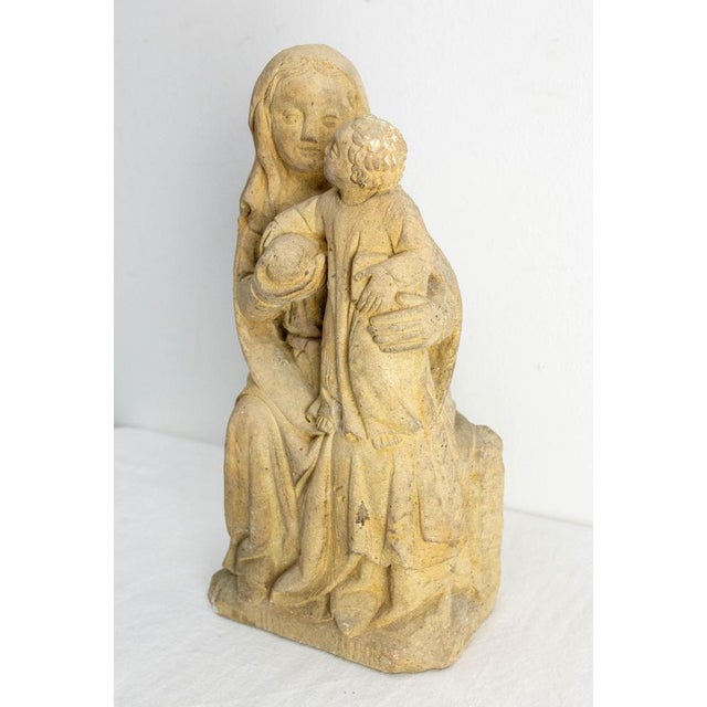 French Statuette of Virgin and Child, Early 20th Century For Sale - Image 3 of 9