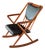 1960s Attributed to Benny Linden Danish Teak Rocking Chair | Reupholstered Black Leather For Sale