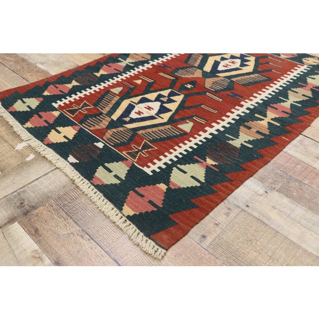 Vintage Persian Shiraz Kilim Rug - 03'00 X 04'01 For Sale In Dallas - Image 6 of 9