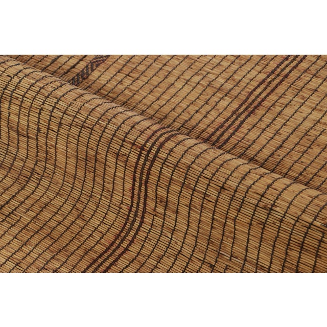 Vintage Tuareg Mat, Beige With Vertical Geometric Stripes - Rug & Kilim For Sale In New York - Image 6 of 7