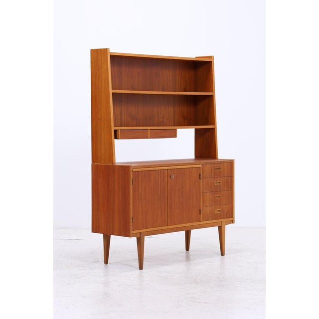 Mid-Century Teak Bookshelf with Drawers and Hutch For Sale - Image 15 of 17