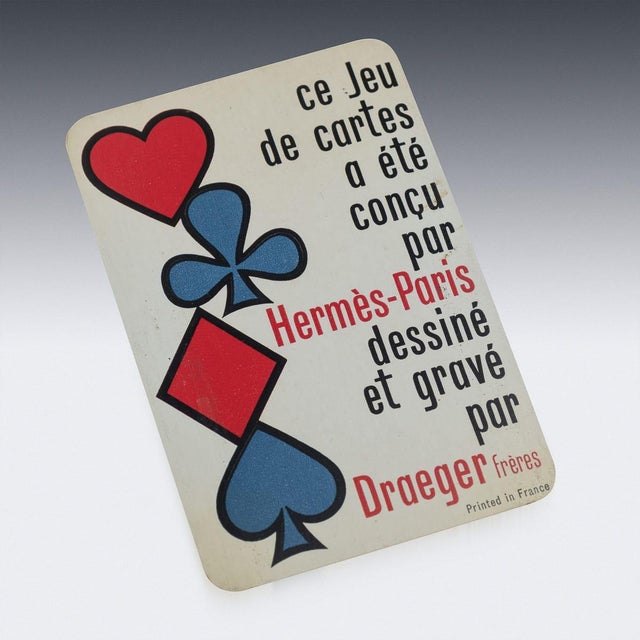 Vintage French Silver Playing Cards Table Set by Hermès, 1960s For Sale - Image 12 of 15