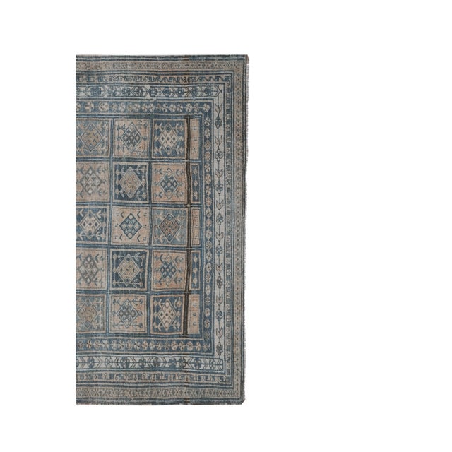 Distressed Low Pile Caucasian Rug For Sale - Image 4 of 13