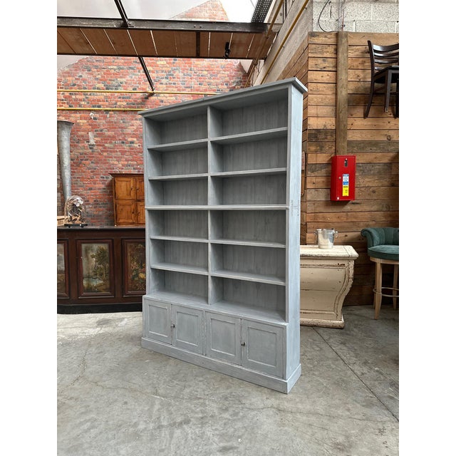 Patinated Wood Workshop Shelf For Sale - Image 3 of 11