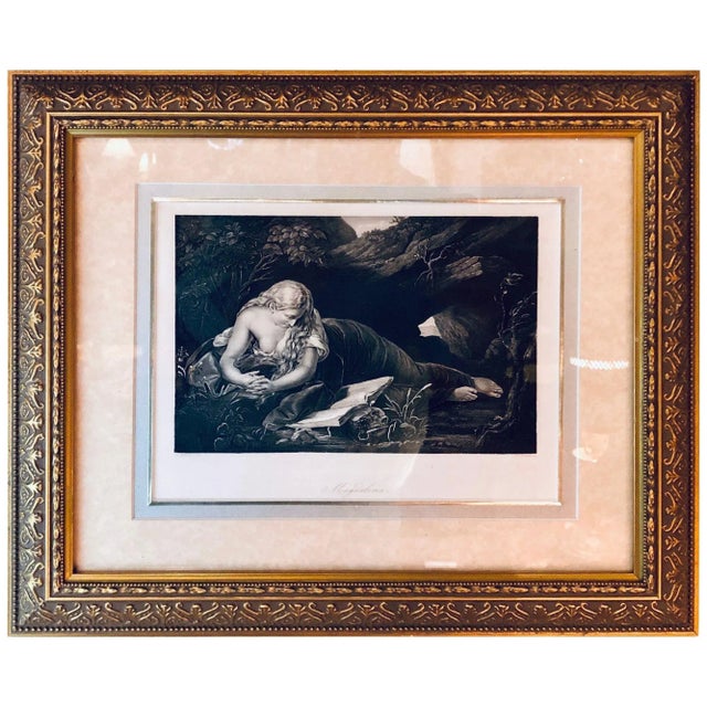 Diminutive Etching of Magdelena in a Gilt Frame Signed G. Batoni For Sale In New York - Image 6 of 6