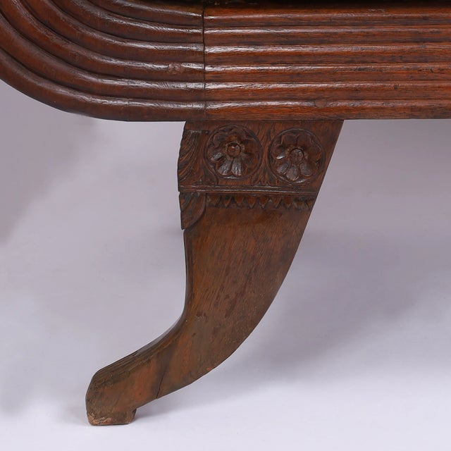 Burnt Umber Antique Anglo Indian Empire Settee or Sofa For Sale - Image 8 of 10