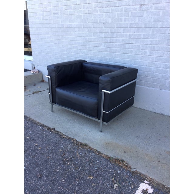 Mid-Century Modern Vintage Lc3 Lounge Grand Chair Corbusier Style For Sale - Image 3 of 12