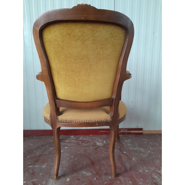 Dutch Louis XV Style Armchair with Embroidered Seat, 1930s For Sale - Image 4 of 14