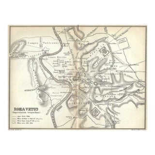 Antique Map of Ancient Rome For Sale
