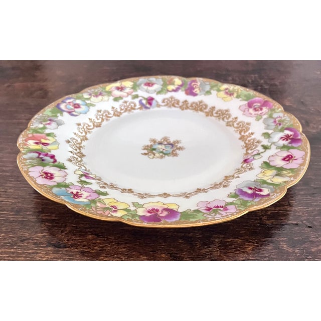 Early 20th Century Haviland & Co. Pansy Plates For Sale - Image 12 of 17